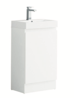 KDK 490mm Cloakroom Unit 100% Waterproof Pvc Gloss White